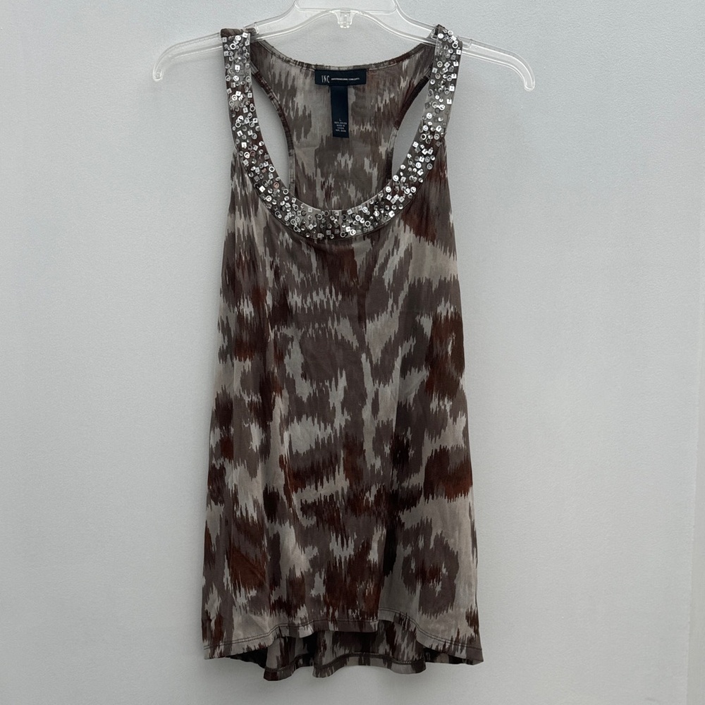 INC Sequin Embellished Tank Top